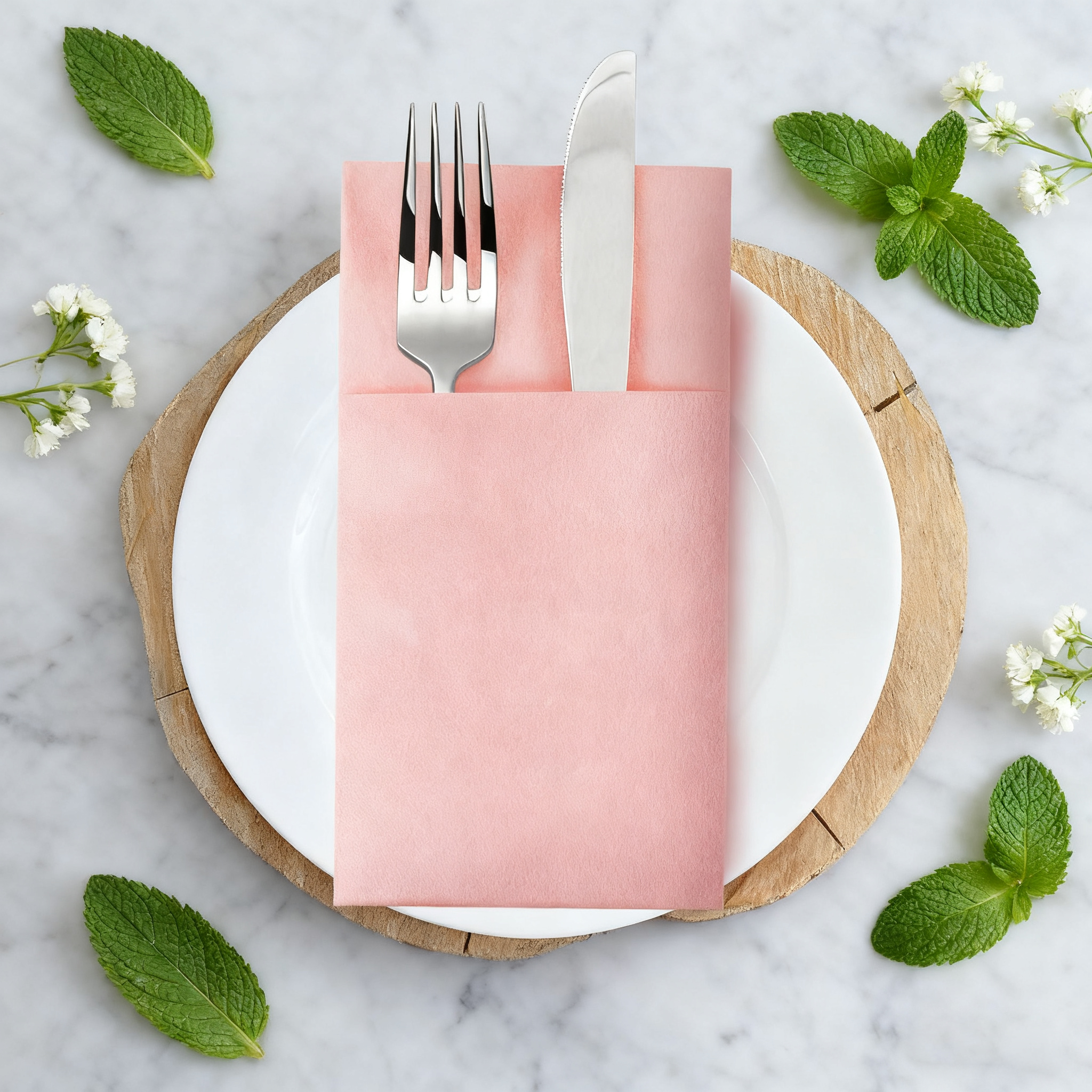 pink disposable napkins